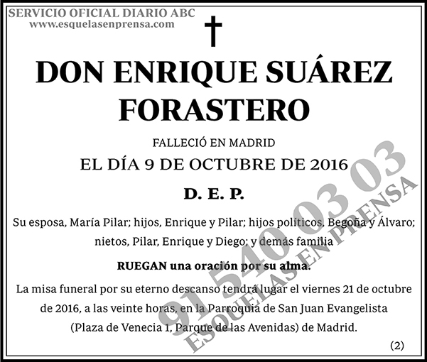 Enrique Suárez Forastero